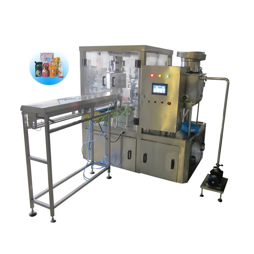 zld-2a automatic stand up pouch filling capping machine with flushing air